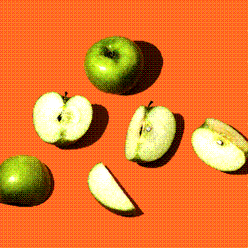 Dithered Image of Apple (8-bit color)