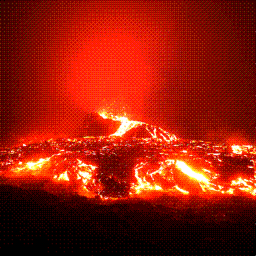 Dithered Image of Lava (8-bit color)